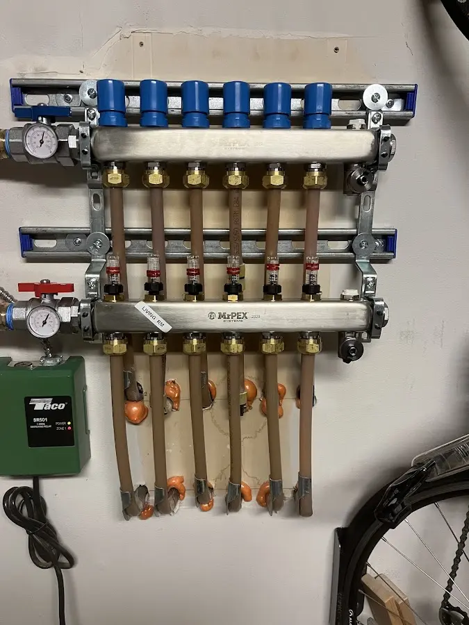 Plumber performing Leak Detection at a residential property in North Codorus